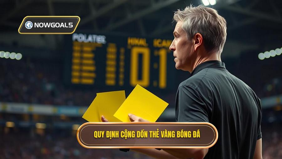 1. Quy định cộng dồn thẻ vàng bóng đá