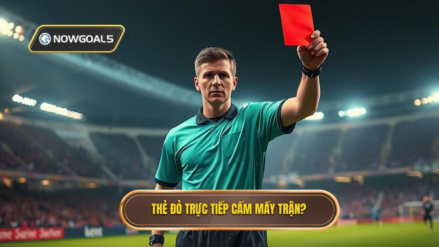 1. Thẻ đỏ trực tiếp cấm mấy trận_
